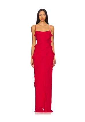 Lovers and Friends Delora Gown in Red. Size L. Also in S, XS, XXS.