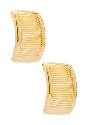 MEGA Planche Earrings in Metallic Gold.