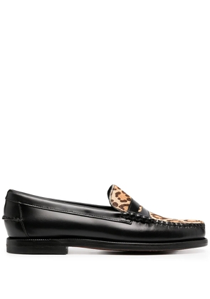 Sebago leopard-print loafers - Black