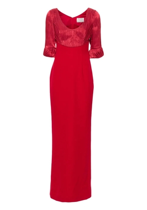 V:PM ATELIER Flora scoop-neck gown - Red
