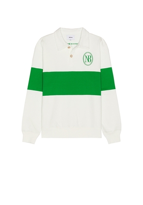 Nikben Old Money Polo Sweatshirt in White. Size L. Also in XL/1X.
