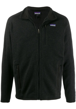 Patagonia contrast logo bomber jacket - Black
