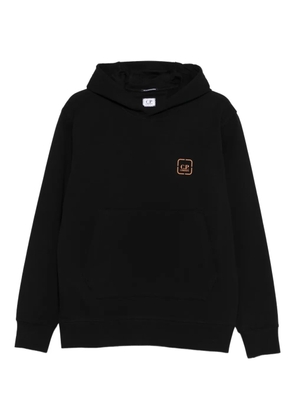 C.P. Company logo-patch hoodie - Black