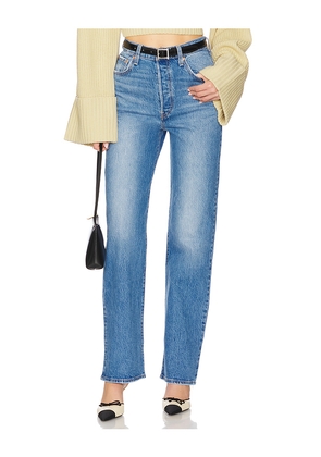 LEVI'S Ribcage Full Length Jeans in Blue. Size 24. Also in 26, 28.