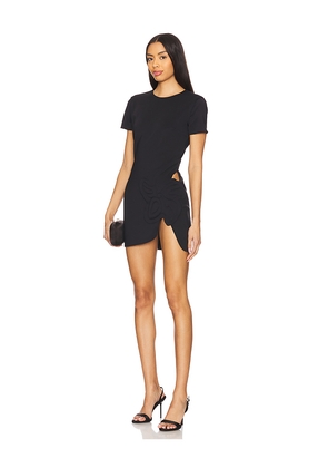 Mother of All Carla Cutout Flower Mini Dress in Black. Size M. Also in S.