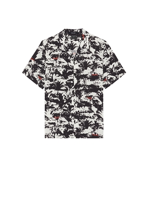 Ksubi Palm Tree Resort Short Sleeve Shirt in Black. Size M. Also in S.