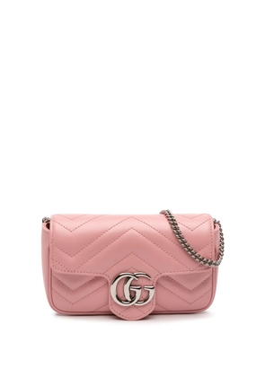 Gucci Pre-Owned 2016-2025 Mini GG Marmont Matelasse Leather Flap crossbody bag - Pink