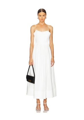 LPA Annalie Midi Dress in White. Size L. Also in M, S, XS.