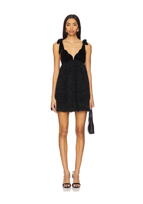 MAJORELLE Astrid Mini Dress in Black. Size L. Also in M, S, XS.