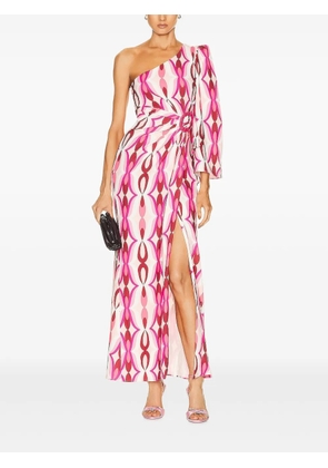 PatBO one-shoulder patterned maxi dress - Pink