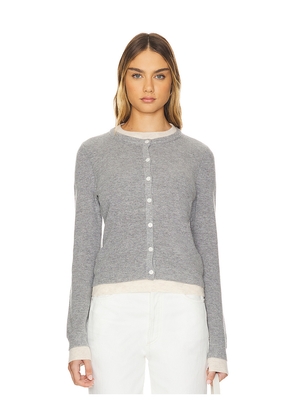 Line & Dot Hutch Double Layer Cardigan in Grey. Size L. Also in M, S, XL, XS.