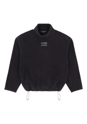 MM6 Maison Margiela X Salomon high-neck drawstring-hem sweatshirt - Black