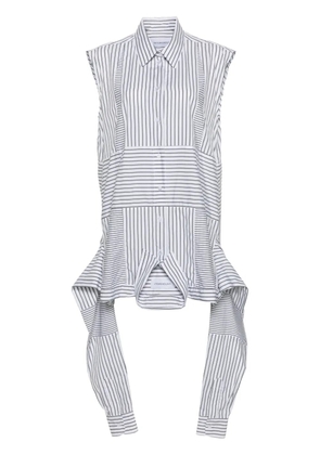 Viktor & Rolf Upside Down striped shirtdress - White