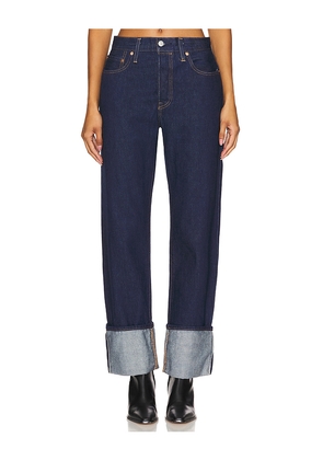 LEVI'S 501 90s Cuff Straight Jeans in Denim-Dark. Size 25. Also in 27.