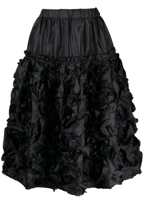 Comme Des Garçons Comme Des Garçons ruched flared midi skirt - Black