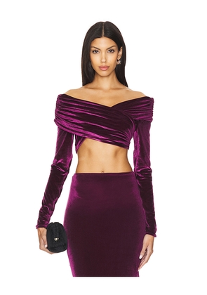 Maygel Coronel Lido Top in Purple.