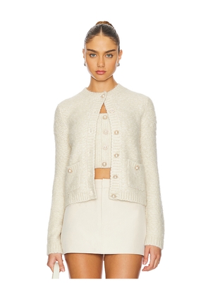 MAJORELLE Mirelina Cardigan in Beige. Size M. Also in S, XS.