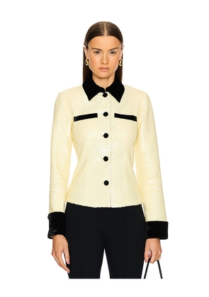 L'Academie by Marianna Miya Sequin Jacket in Cream. Size S. Also in XXS.