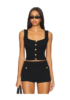 MAJORELLE Evaline Top in Black. Size L. Also in M, S, XL, XS.