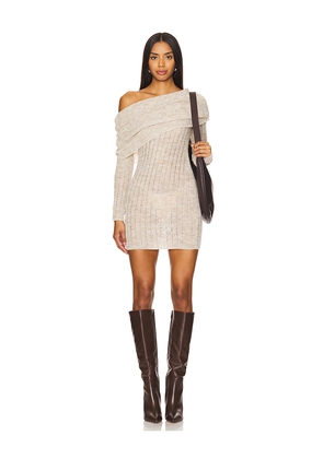 Lovers and Friends Ionela Off The Shoulder Dress in Beige. Size L. Also in M, S, XL, XS, XXS.