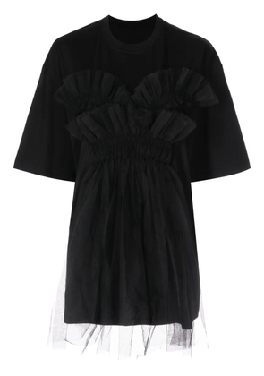 JNBY appliqué-detail cotton T-shirt - Black