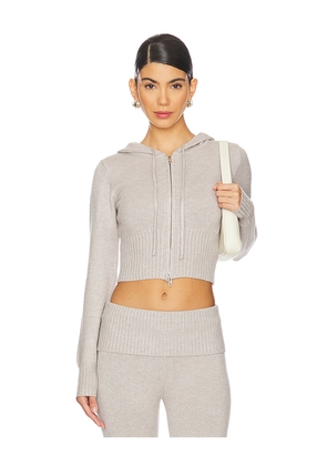 LIONESS Muse Knit Top in Grey. Size M. Also in L, S, XL, XS, XXL.