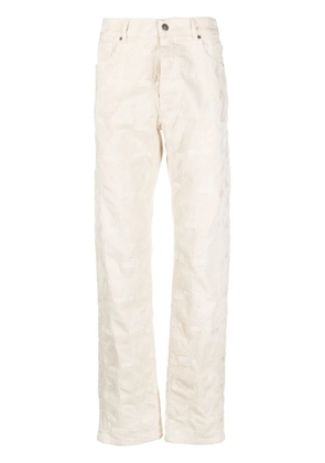 424 bleach-wash straight-leg jeans - Neutrals