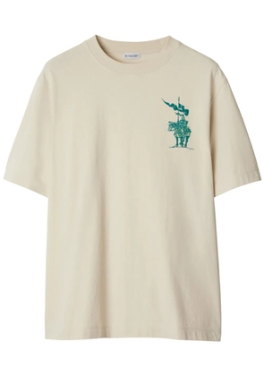 Burberry EKD Cotton T-shirt - Neutrals