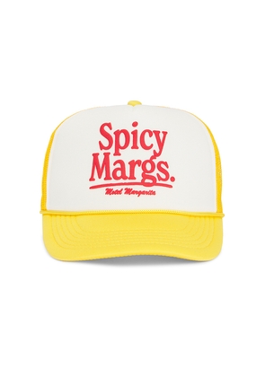 Motel Margarita Spicy Margs Trucker Hat in Yellow.