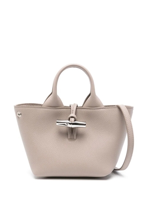 Longchamp Le Roseau XS leather tote bag - Neutrals
