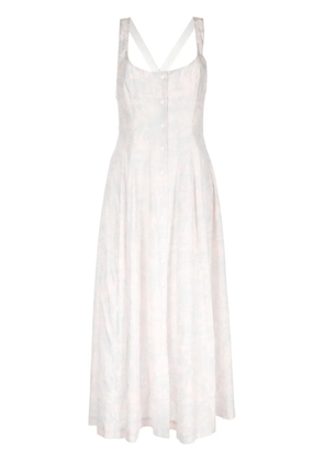 Philosophy Di Lorenzo Serafini abstract-print fluted dress - Pink