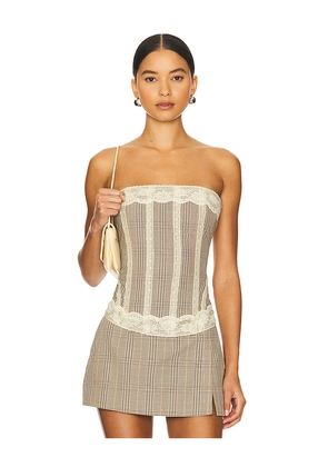 Miaou Libra Corset in Brown. Size L. Also in M, S, XL, XS, XXS.