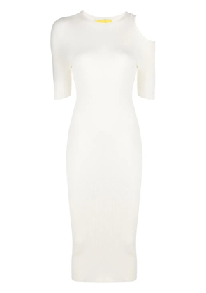 AERON ribbed midi dress - Neutrals