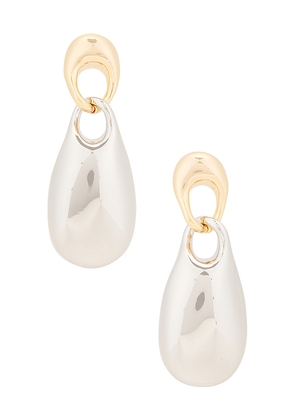 Luv AJ X Dezi Globby Chain Link Double Earrings in Metallic Gold.
