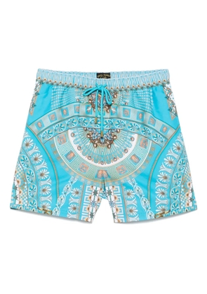 Camilla Temple of Light swim shorts - Blue