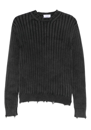 Off-White ribbed distressed-finish sweater - Grey