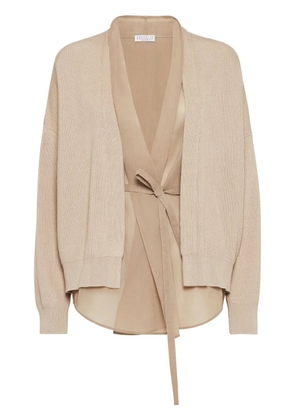 Brunello Cucinelli layered cardigan - Neutrals