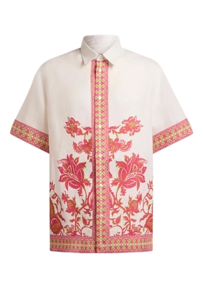 ETRO floral-print linen shirt - Neutrals
