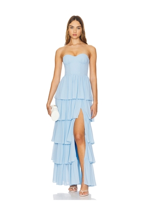 Lovers and Friends Hattie Gown in Baby Blue. Size L. Also in M, S, XL, XS, XXS.