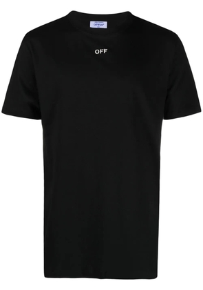 Off-White Arrows-embroidered cotton T-shirt - Black