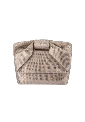 olga berg Alinta Hotfix Top Handle in Metallic Silver.