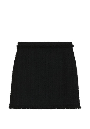 BOSS fringed tweed skirt - Black