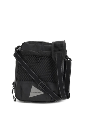 and Wander all-over plaid pattern shoulder bag - Black