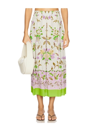 MISA Los Angeles Aggie Skirt in White,Purple. Size L. Also in M, S.