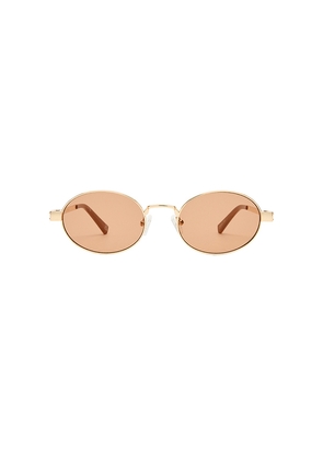 Le Specs Poseidon Deux Sunglasses in Metallic Gold.