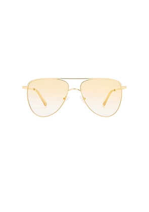 Le Specs The Duke Sunglasses in Metallic Gold.