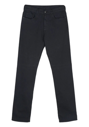 Canali logo-patch trousers - Blue