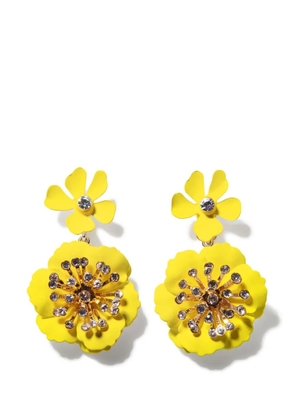 Carolina Herrera floral dangle earrings - Yellow