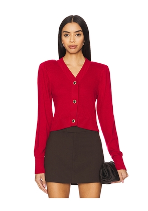MAJORELLE Elodie Cardigan in Red. Size L. Also in M, XS.