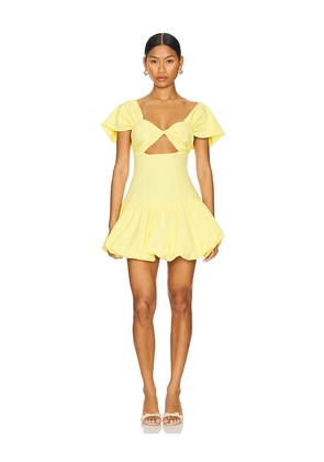 MORE TO COME Adda Mini Dress in Yellow. Size L. Also in M, S, XL, XS, XXS.